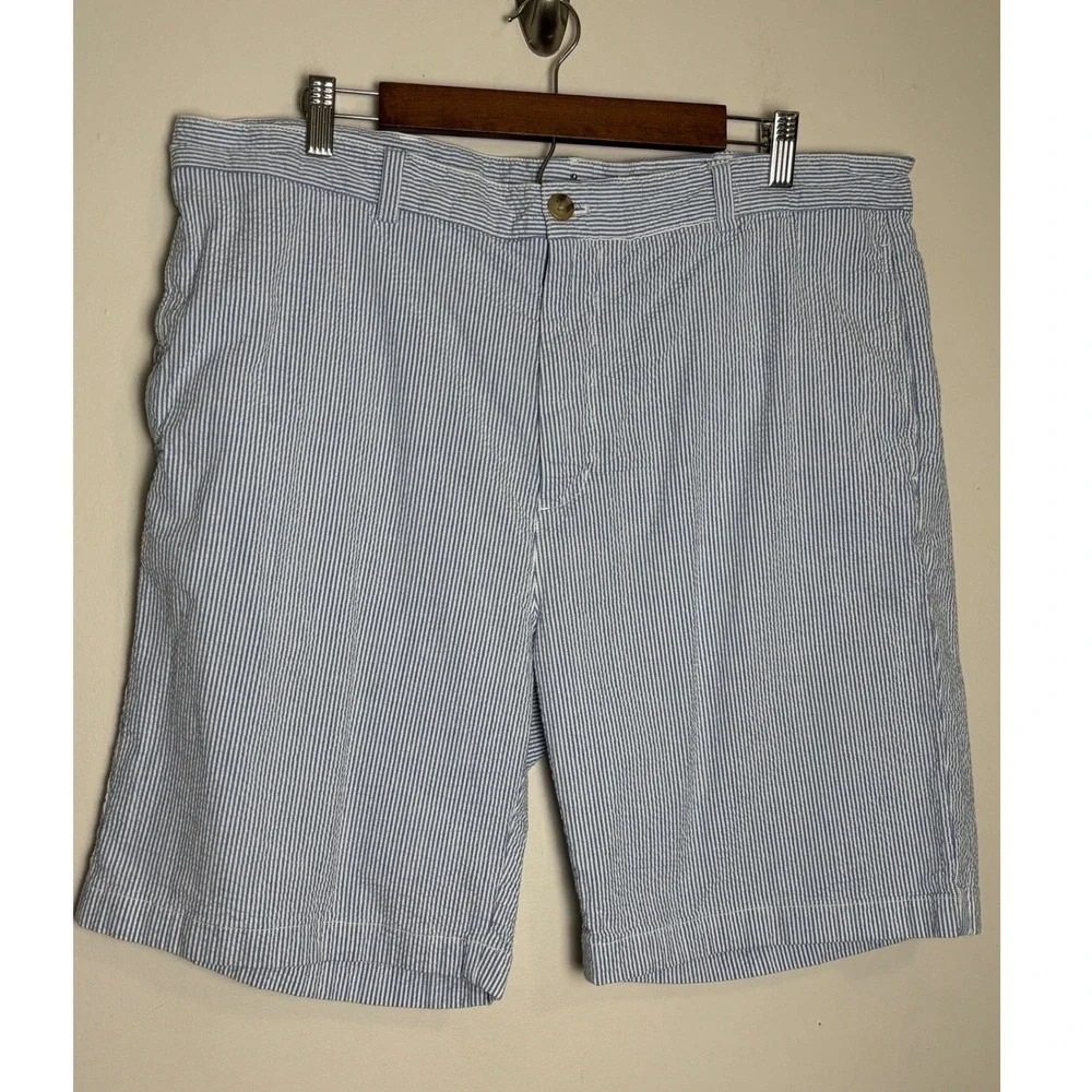 Vineyard Vines Mens Seersucker Club Shorts 40 Preppy Coastal Resort Cotton Blend